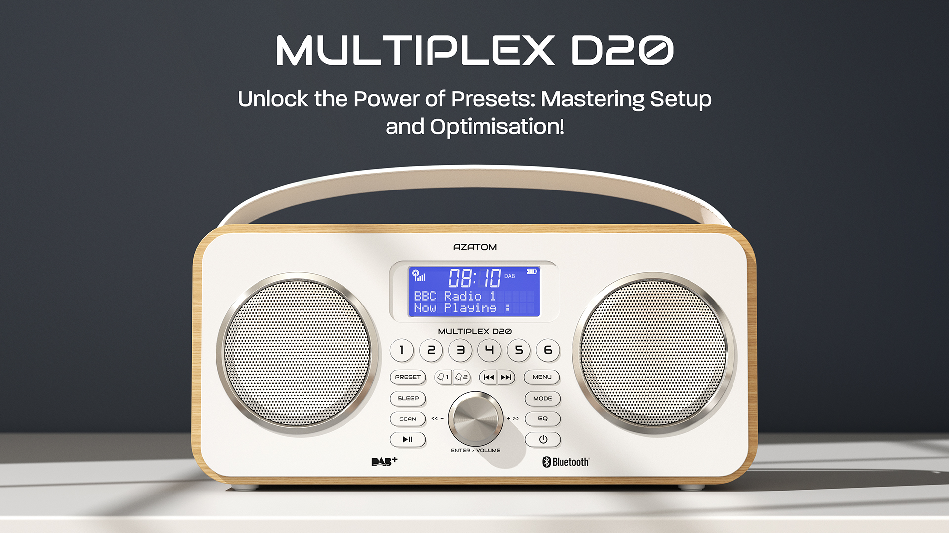 DAB/DAB+ & FM Portable Digital Radio | Bluetooth | Remote Control - View #2