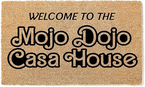 Welcome to The Mojo Dojo Casa House Doormat | Door Mat New Home Gift Movie Decor Closing Front Made in USA stk1977