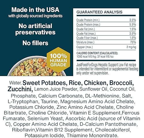 Miniatura 8 de JustFoodForDogs Pantry Fresh - Alimento húmedo para perros para la salud del hígado, soporte hepático bajo en grasa, grado humano, 12.5 onzas