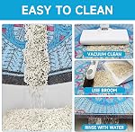 Cat Litter Mat, 60 x 40cm Box mat, Traps 100% Litter, Non-Slip Kitty Litter Trapping mats, Small Cute Litter mat, Easy Clean for Scatter Control, Bohe cat Food mat, Urine Waterproof