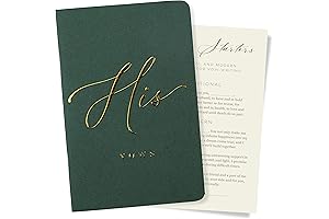 Exquisite Wedding Vow Booklet for Him, Crafted with Soft Touch and Elegant Gold Foil Engraving