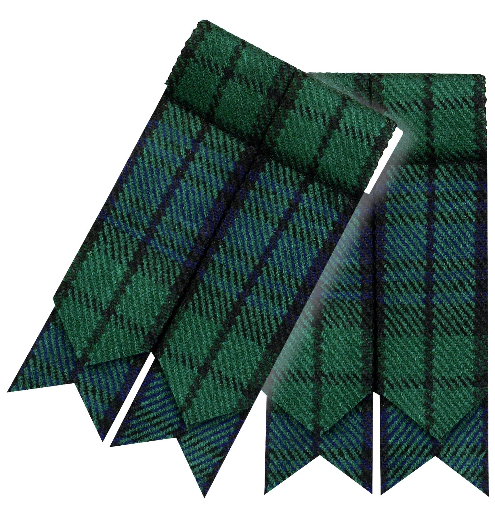 Hamilton Kilts Men's Blackwatch Kilt Hose Sock Flashes With Garter Highland Dress