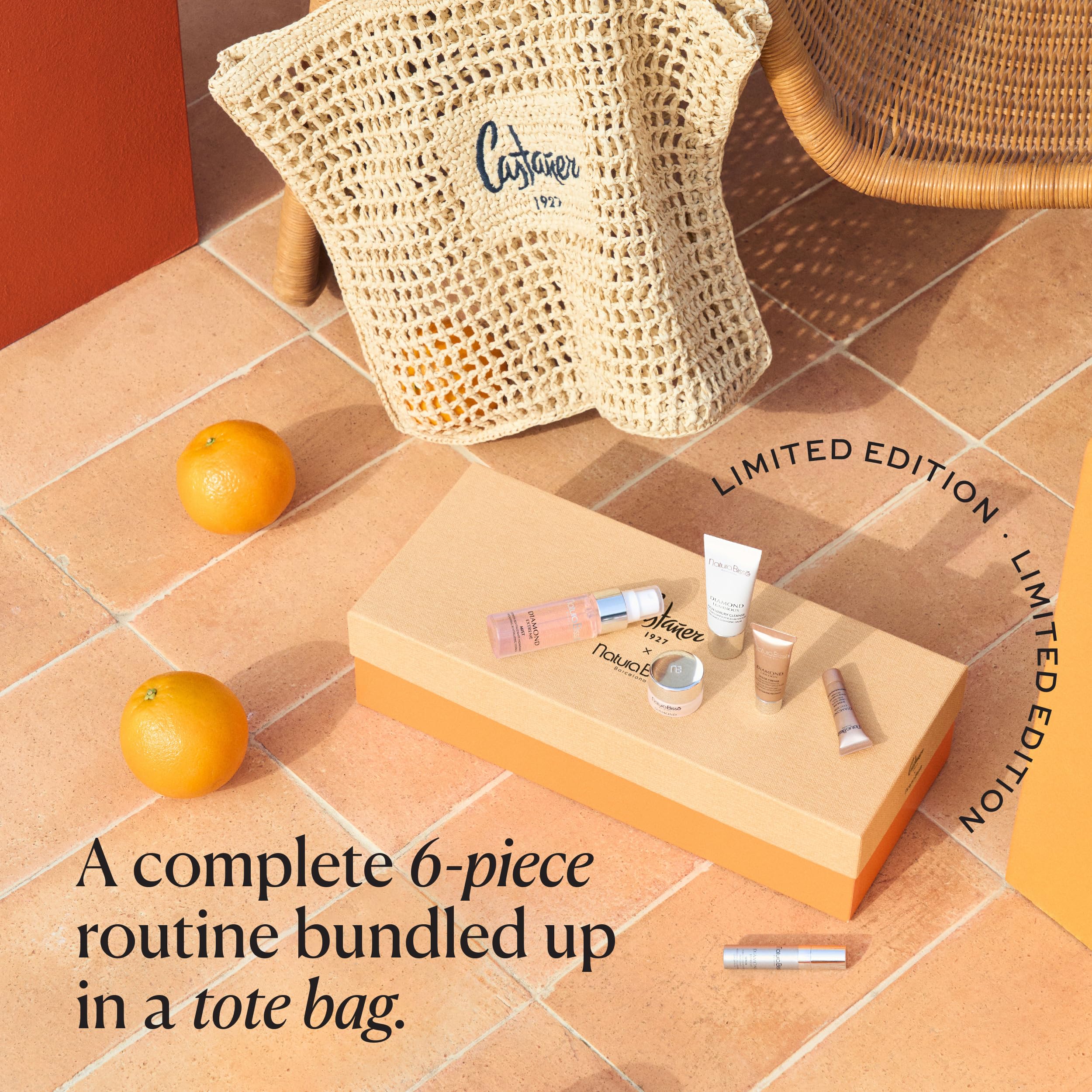 Castañer x Natura Bissé Skincare Discovery Set, A Complete 6-piece Routine In An Exclusive Raffia Tote Bag