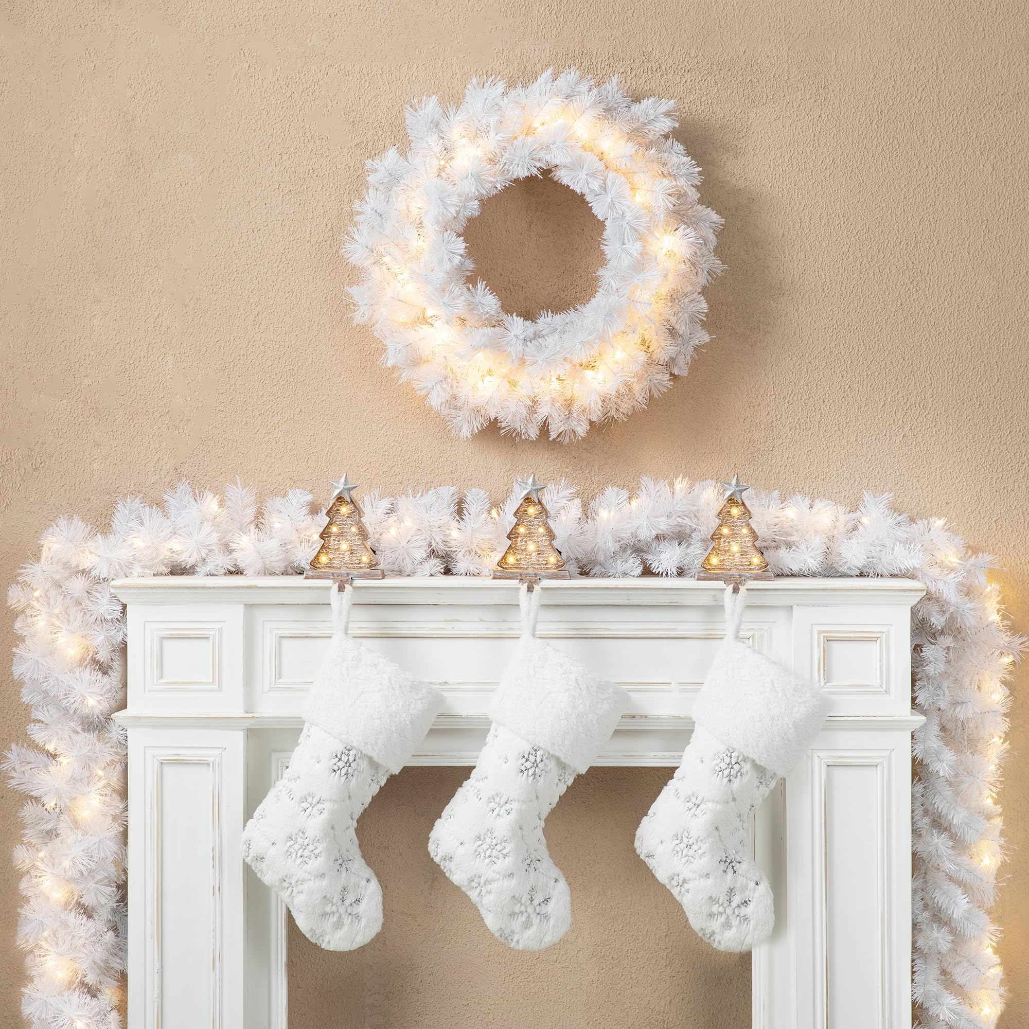 Decoracion Navidad Interior Guirnalda De Navidad Preiluminada Con Luces Led  Cambiantes Jm Arbol Navidad Con Luces, image size:2000x2000