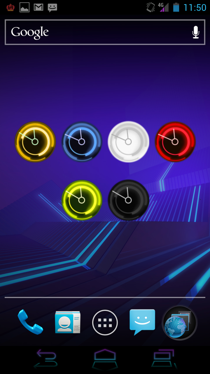 Small Honeycomb Analog Clock Widget (6 Colors) - App on Amazon Appstore