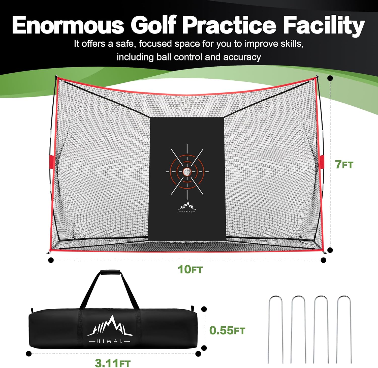 Heavy Duty Golf Practice Net para Home Swing Training