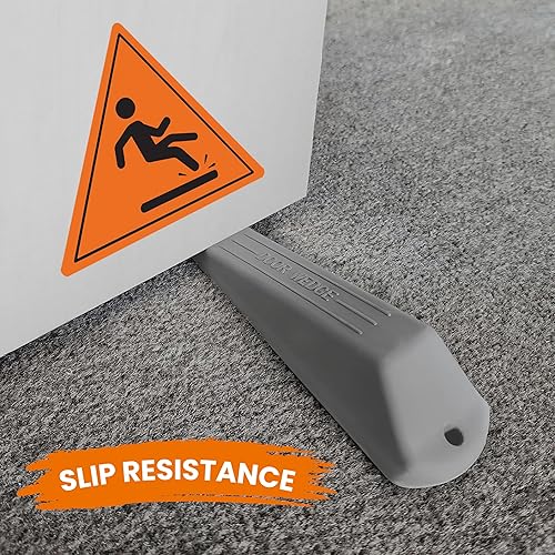 Miniatura 7 de Paquete de 5 cuñas de goma de alta calidad para puerta, seguro y versátil, resistente, antideslizante, para puerta, tope de cuña de puerta, ideal