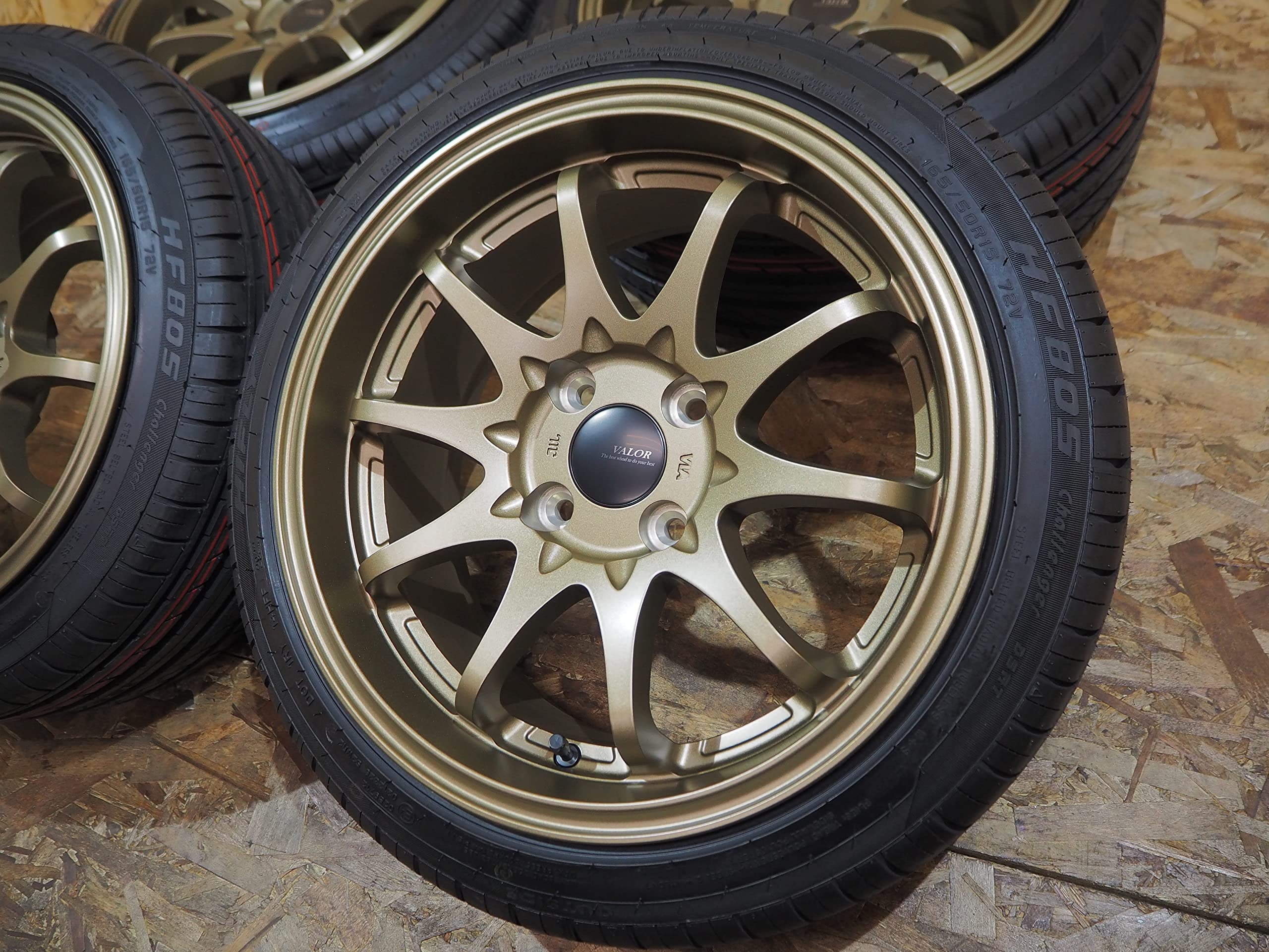 Amazon | VALOR Racing SXR 10本スポーク 15inch 7J+30 4H100 ブロンズ 