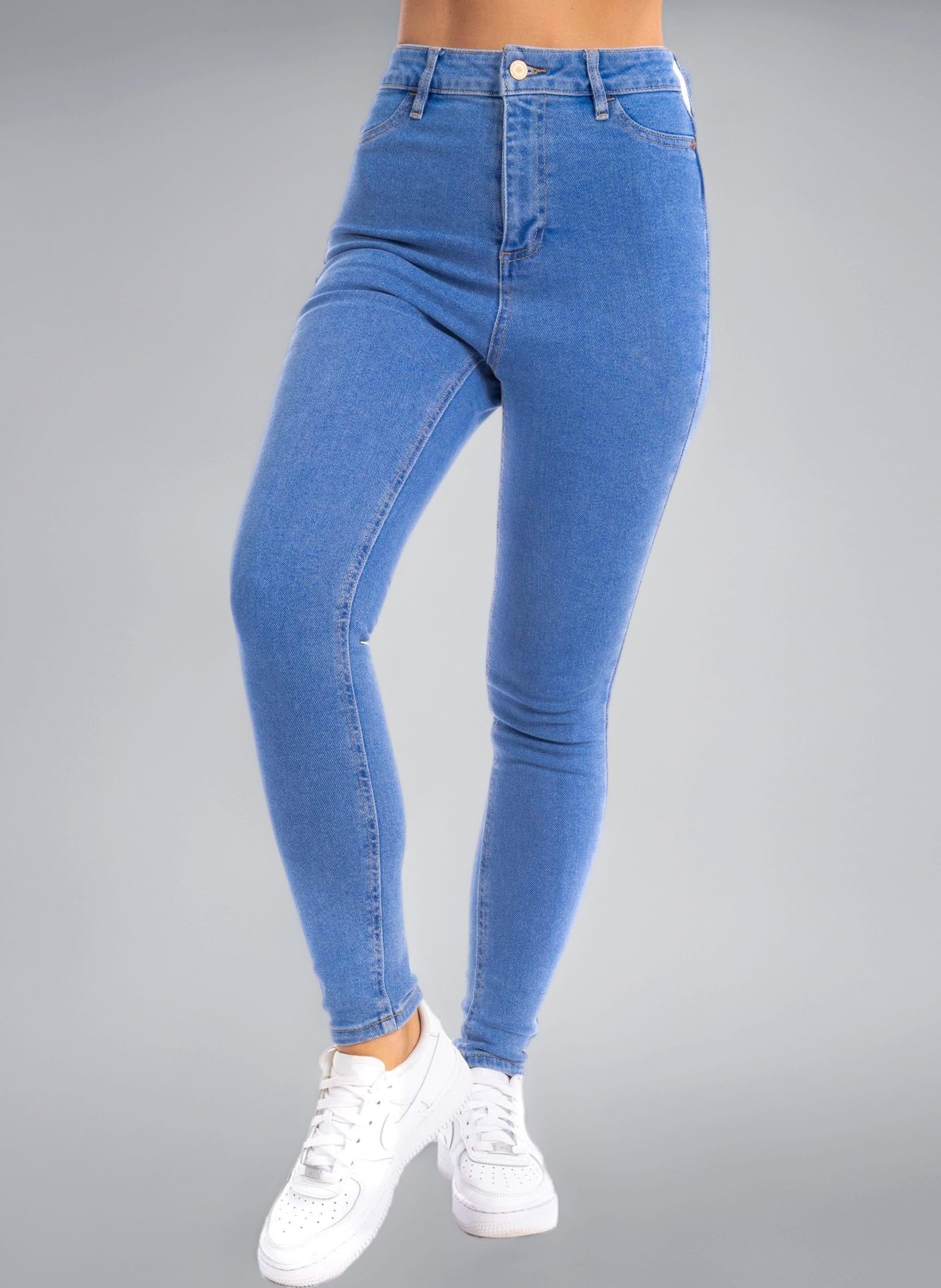 Womens Ex High Street Brand Super Stretch Jeans Ladies High Waisted Denim Pants
