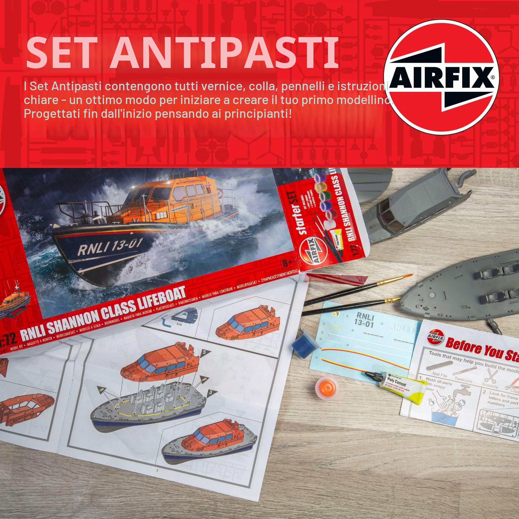 AIRFIX - Starter Set - A55001 Supermarine Spitfire MkVc Kit di costruzione modellino -