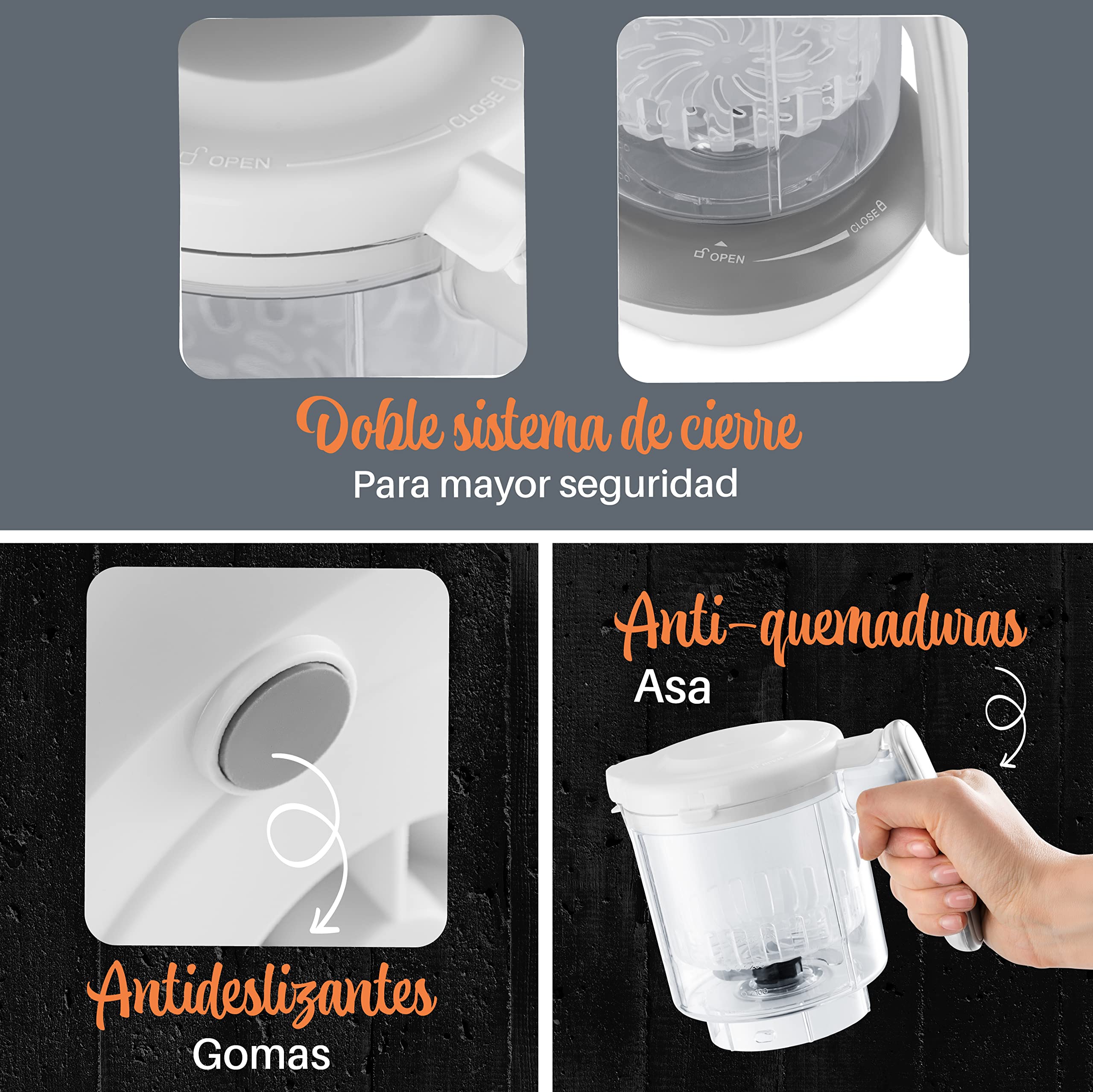 Robot Cocina Bebe - Multifunción 7 en 1 para Bebés - Al vapor, Procesador de Alimentos, Limpieza Automática, Esterilizado, Recalentar, Descongela - Robot de Cocina bebe