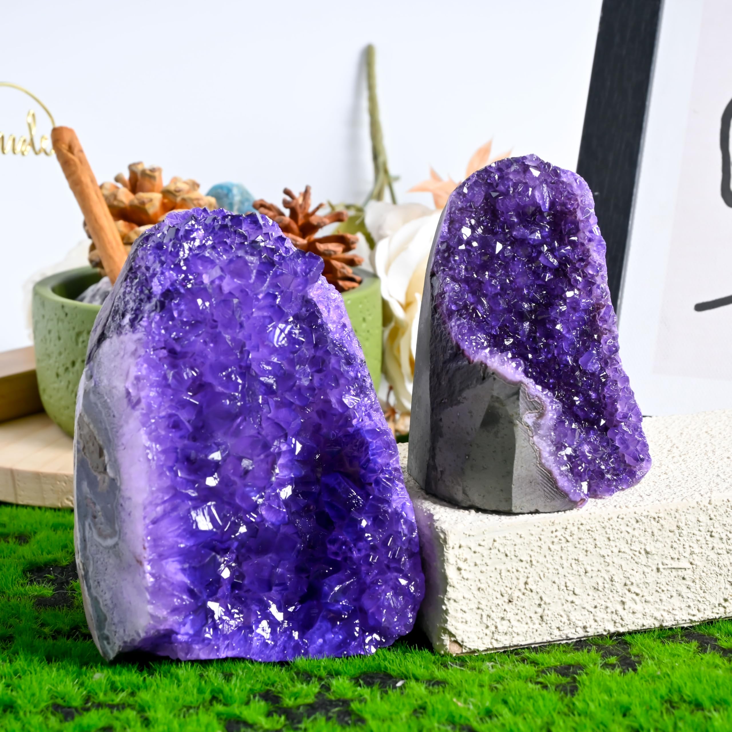 Purple Geode Cluster 300-400g (0.66-0.88lb) 5-10cm – CrystalHola Spiritual Crystal, Home & Office Decor, Cathedral