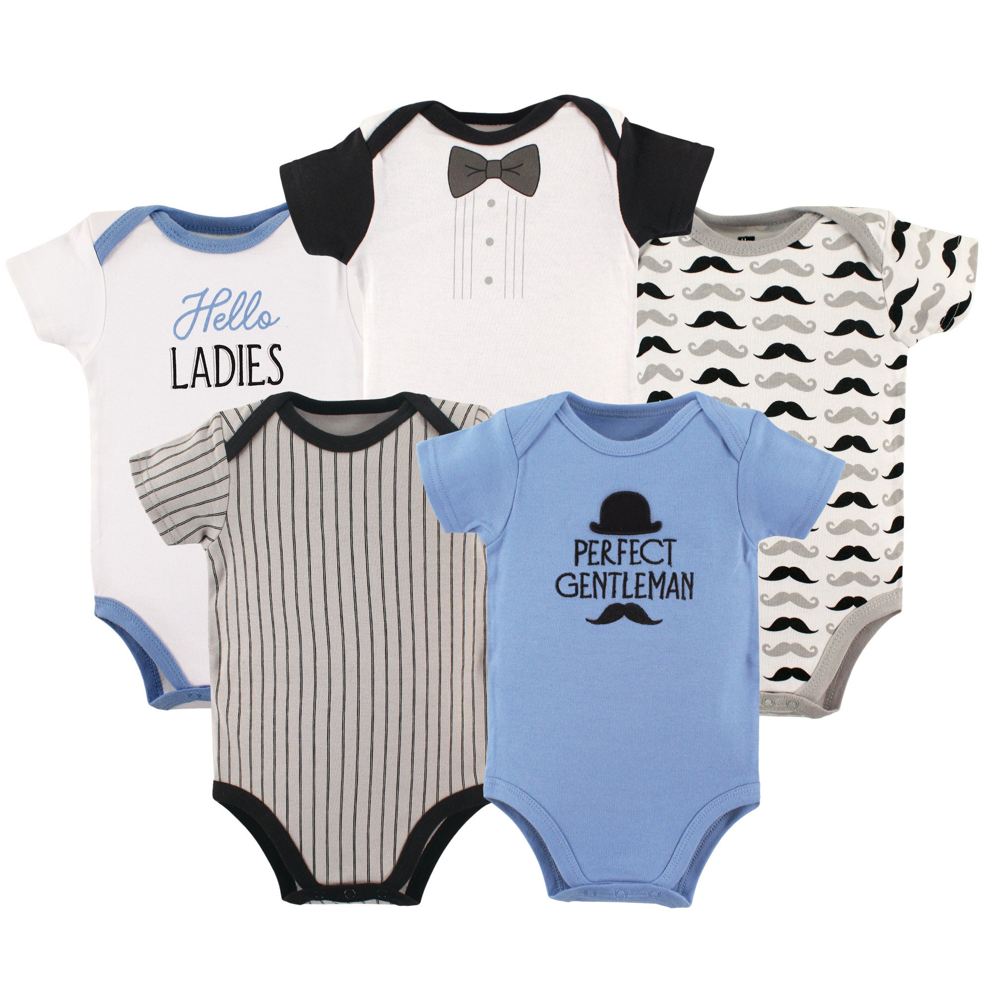 Hudson baby Baby-Mädchen Cotton Bodysuits zestaw t-shirtów dla małych dzieci