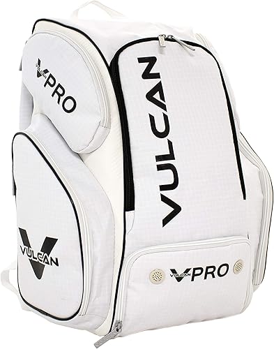 Vulcan Sporting Goods VPRO Pickleball Backpack (WhiteBlack), Multi-Color (VPRO-WHTBLK)