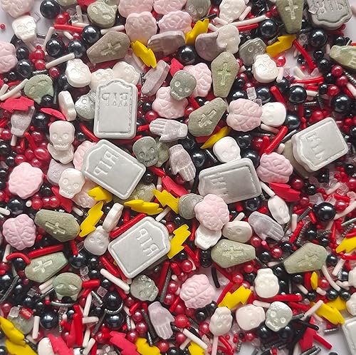 1 botella de chispas comestibles para mezclar relámpagos y palmas de 3.53 onzas Gránulos comestibles para cupcakes para decorar tartas Decoración