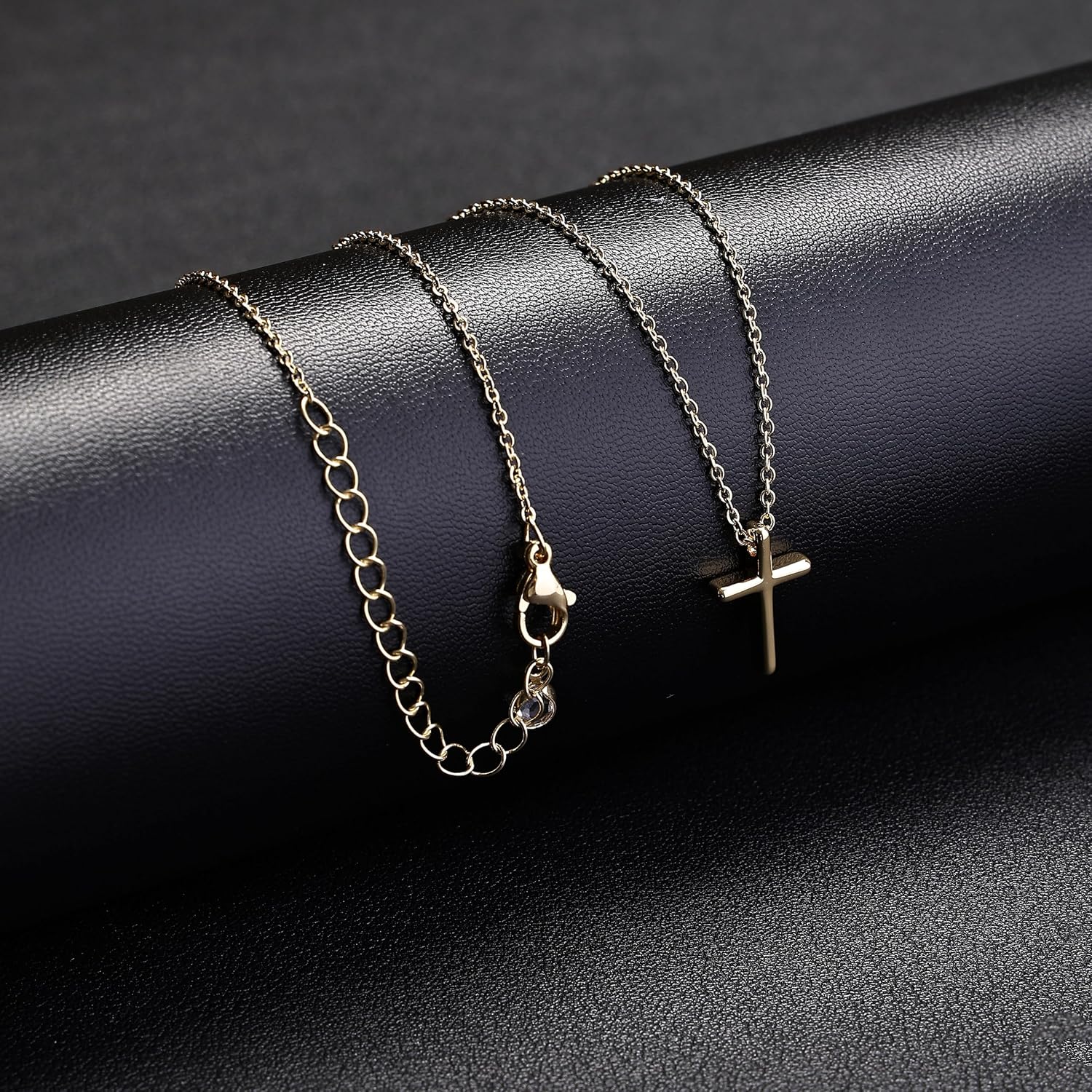 Dainty Gold Cross Necklace for Women, 14K Gold Plated Small Jesus Cross Pendant Necklace, Christian Necklace for Women, Simple Gold Necklace, Everyday Jewelry, Gold Pendant Necklace, Birthday Gift
