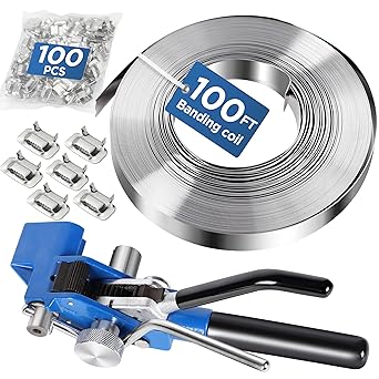 Steel Strapping Kit Banding Tool Pallet Packaging Banding Tensioner & Cutting Tool with 3/4