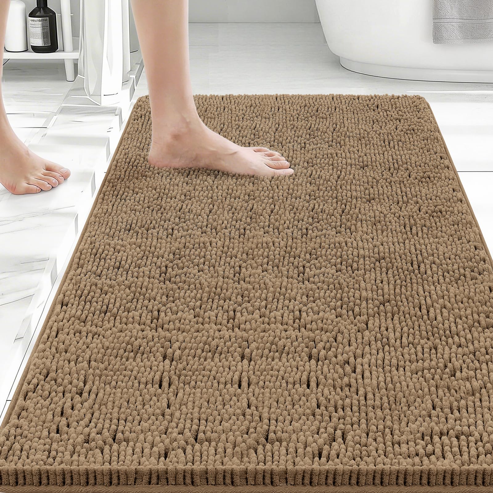 Bcoimo 36x24 Chenille Bath Mat