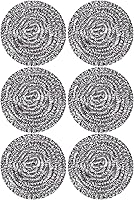 Vista 1 de Almohadillas de estropajo de acero inoxidable, estropajos de lana de acero, paquete de 6, 40g