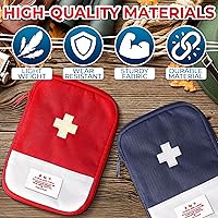 Vista 3 de 2 bolsas de primeros auxilios de viaje vacía y portátil, bolsa médica pequeña vacía con múltiples compartimentos, bolsa pequeña de primeros auxilios