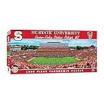 MasterPieces - 1000 Piece Jigsaw Puzzle, NCAA NC State Wolfpack, Panoramic Football Stadium View, Fun for Adults and Family, 13x39