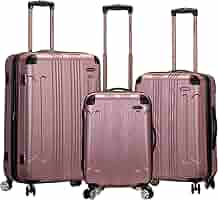 Amazon.com | Rockland London Hardside Spinner Wheel Luggage, Pink