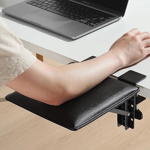 Miniatura 4 de ETHU Bandeja extensora ergonómica de escritorio, 25.5 x 11.4 pulgadas, bandeja plegable de gran tamaño para cajón para teclado, soporte para