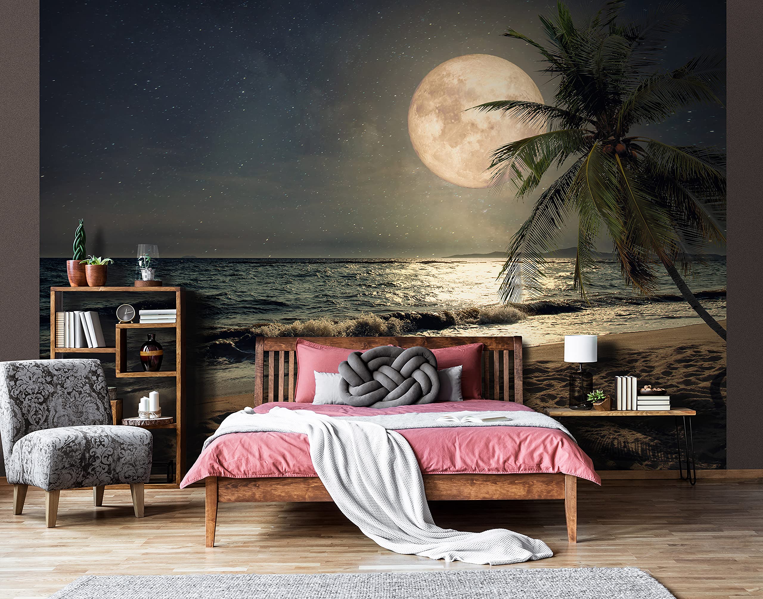 WallArena - Vlies fotobehang strand zee 3D-effect duinen Noordzee natuur 368x254 cm - fotobehang - behang - voor woonkamer slaapkamer - vliesbehang