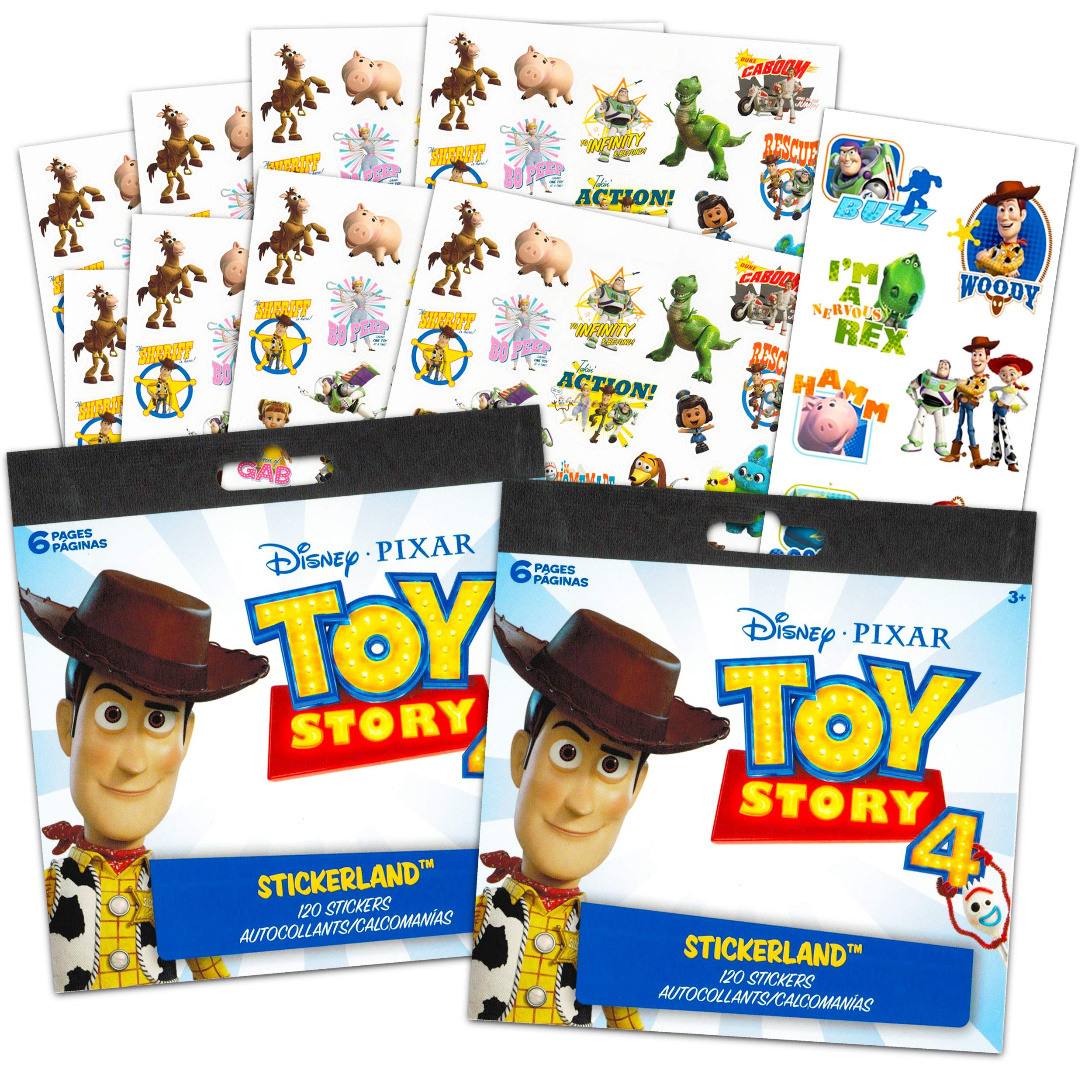 Toy Story Stickers Party Favors Pack - Bundle Includes 240 Toy Story Stickers with Bonus Mickey Mouse Stickers (12 Sticker Sheets, Toy Story Party Supplies)