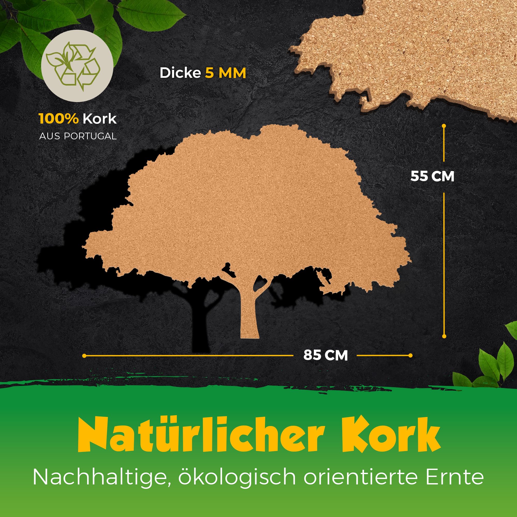 Kork-Deko - Bayern Als Pinnwand Aus Kork XXL Ca. 80x50 Cm