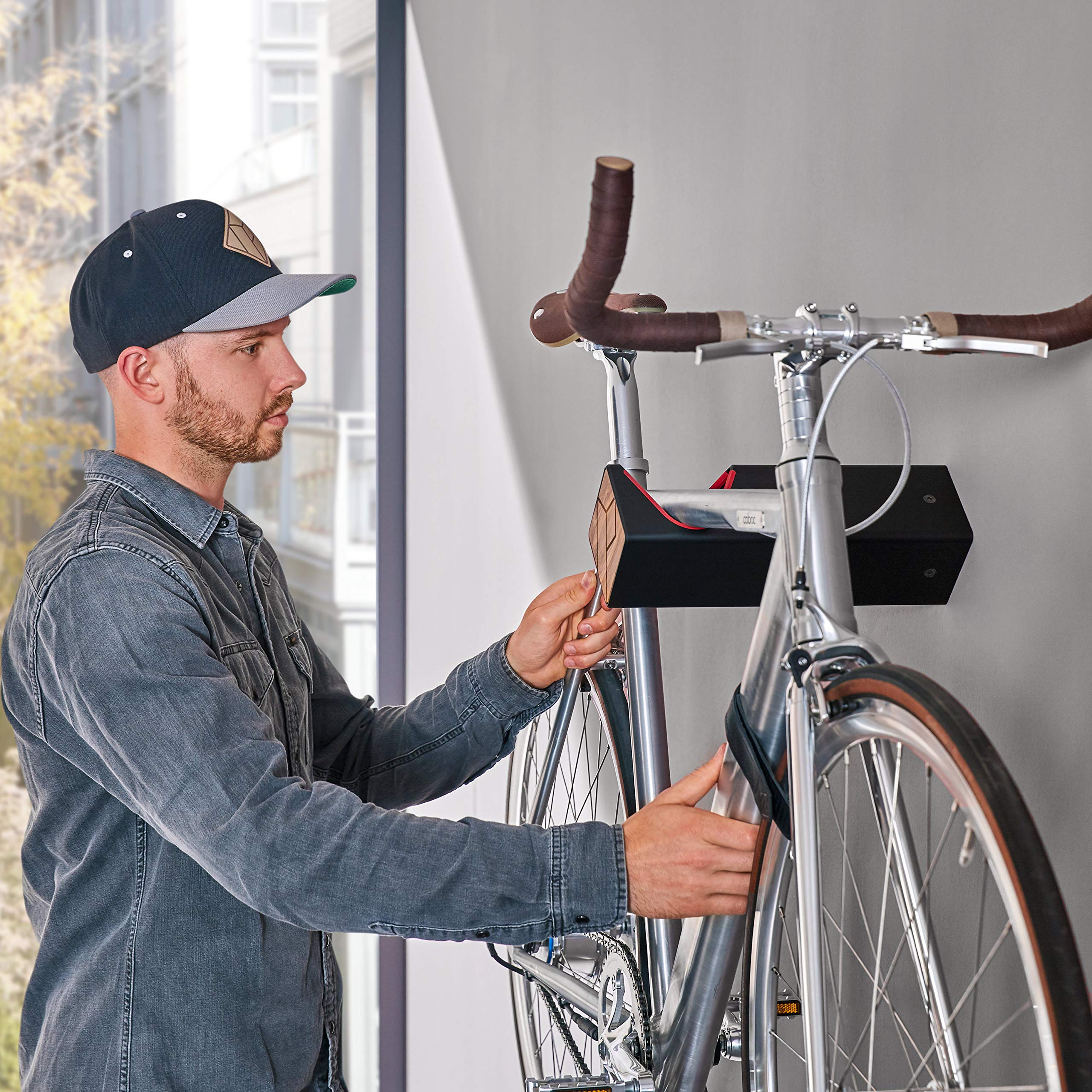 Parax D-Rack Support mural pour vélo Plusieurs designs et