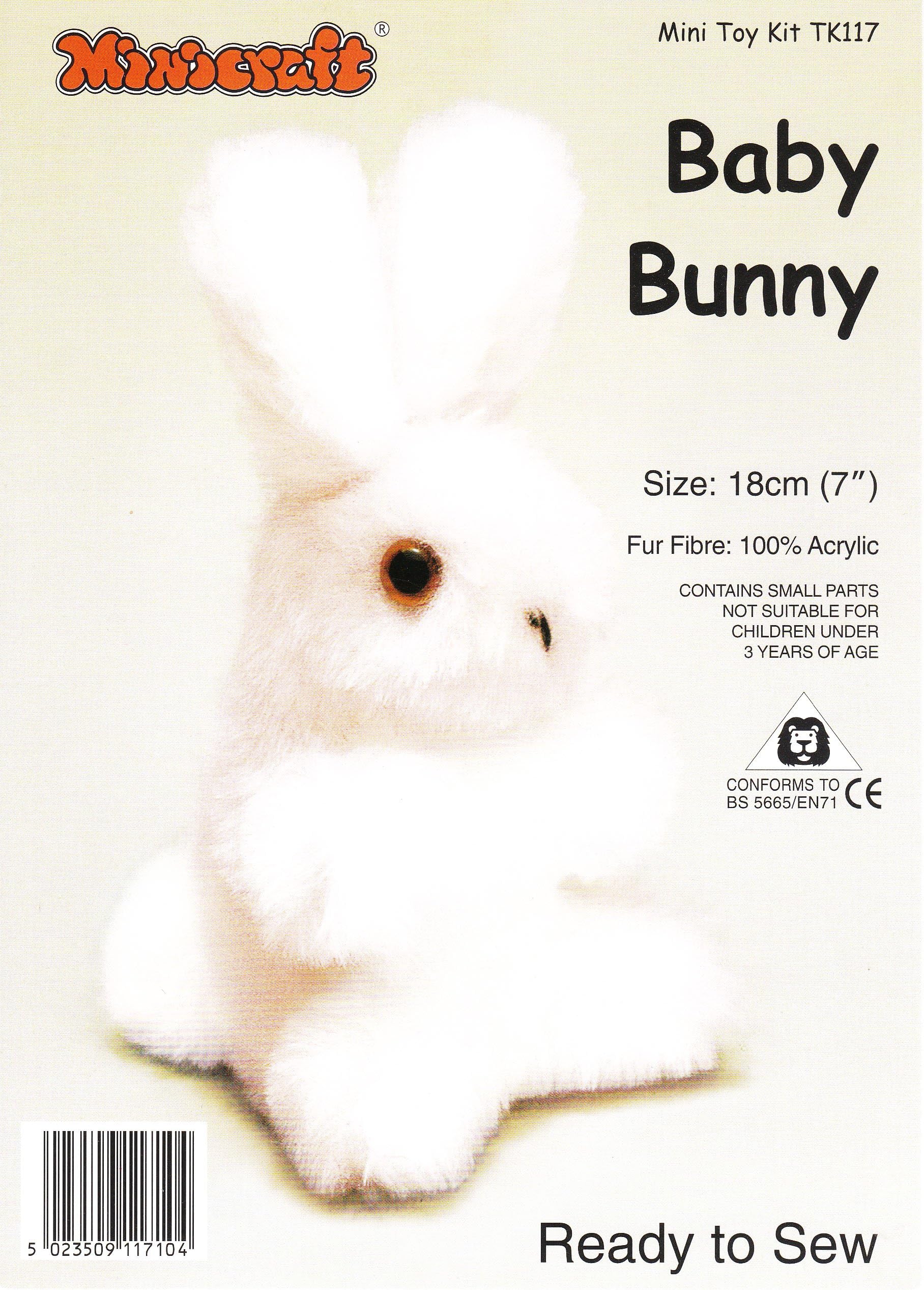 Dempsey Designs Minicraft 18 Cm Baby Bunny Kit Pink Height