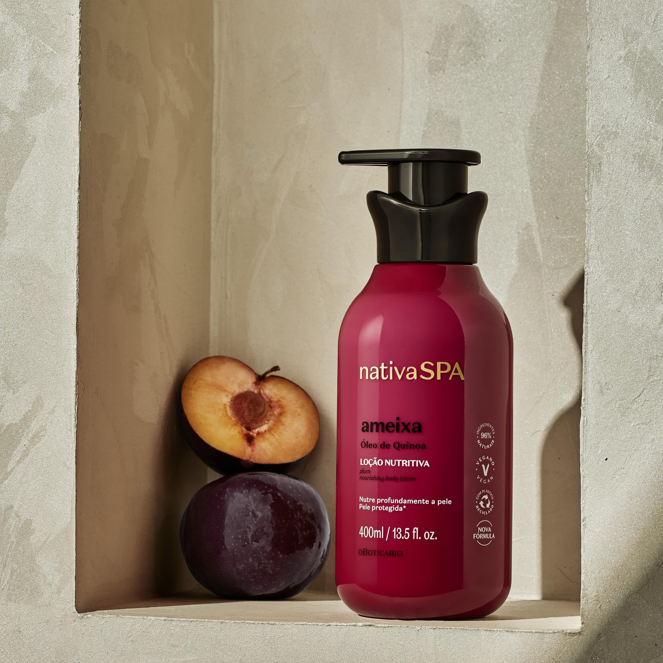 O Boticário Nativa SPA Prugna Set Regalo Cura della Pelle con 3 Prodotti | Crema Idratante Corpo 400ml, Olio Corpo Profumato 200ml e Gel Doccia e Bagno 200g