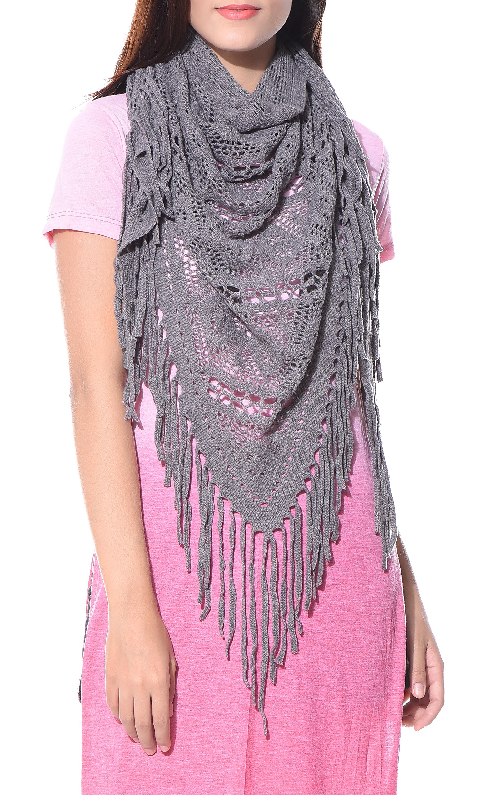 Studio b40 women knitted scarf in grey
