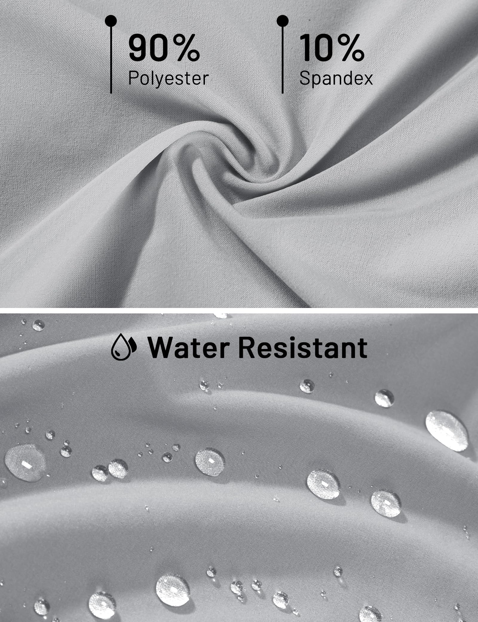 MIER Pantalones Cortos para Hombre de 3 Pulgadas, de Secado rápido, Ligeros, Resistentes al Agua, para Entrenamiento atlético, con Forro
