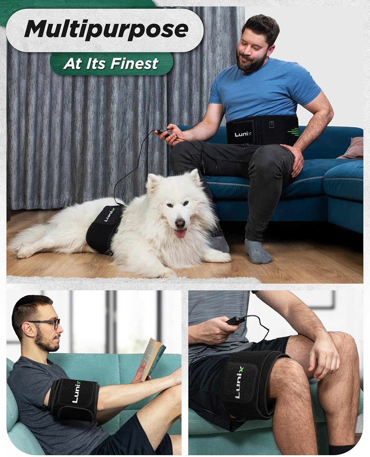 Lunix LX16 Red Light Therapy Belt, Near Infrared Light and Red Light Therapy to Improve Circulation, Relax Muscles, Black - Image 6