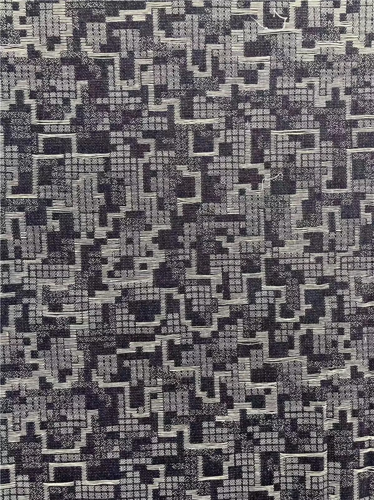 Tela Vaquera De AlgodóN Tela vaquera, Jacquard grueso corrugado geométrico, lavado for coser vestidos, bolsos, pantalones, sombreros, bricolaje Tela De Costura(AA007-2)