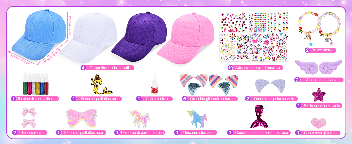 Regali Originali 11 Anni Kit Cappellino Baseball Fai Da Te Per