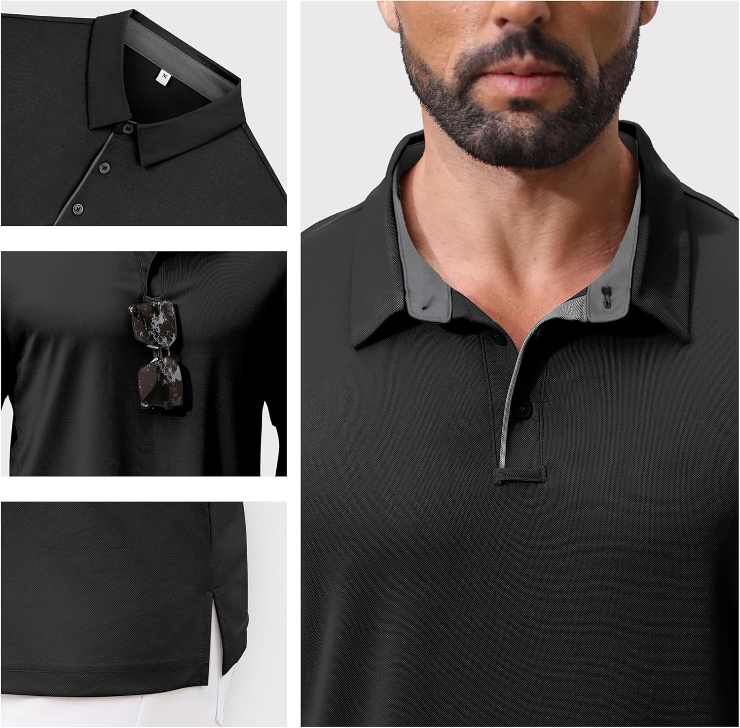 NIASHOT Men’s Polo Shirt Short Sleeve Golf Sports Casual Tee - Image 4