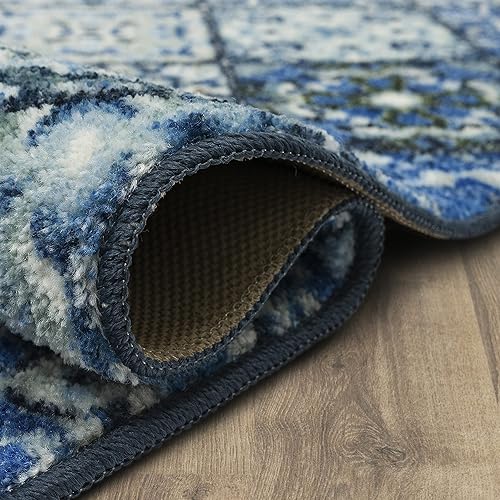 Miniatura 6 de Mohawk Home Tapete de cocina marroquí azul marino de 1 pies 6 pulgadas x 2 pies 6 pulgadas