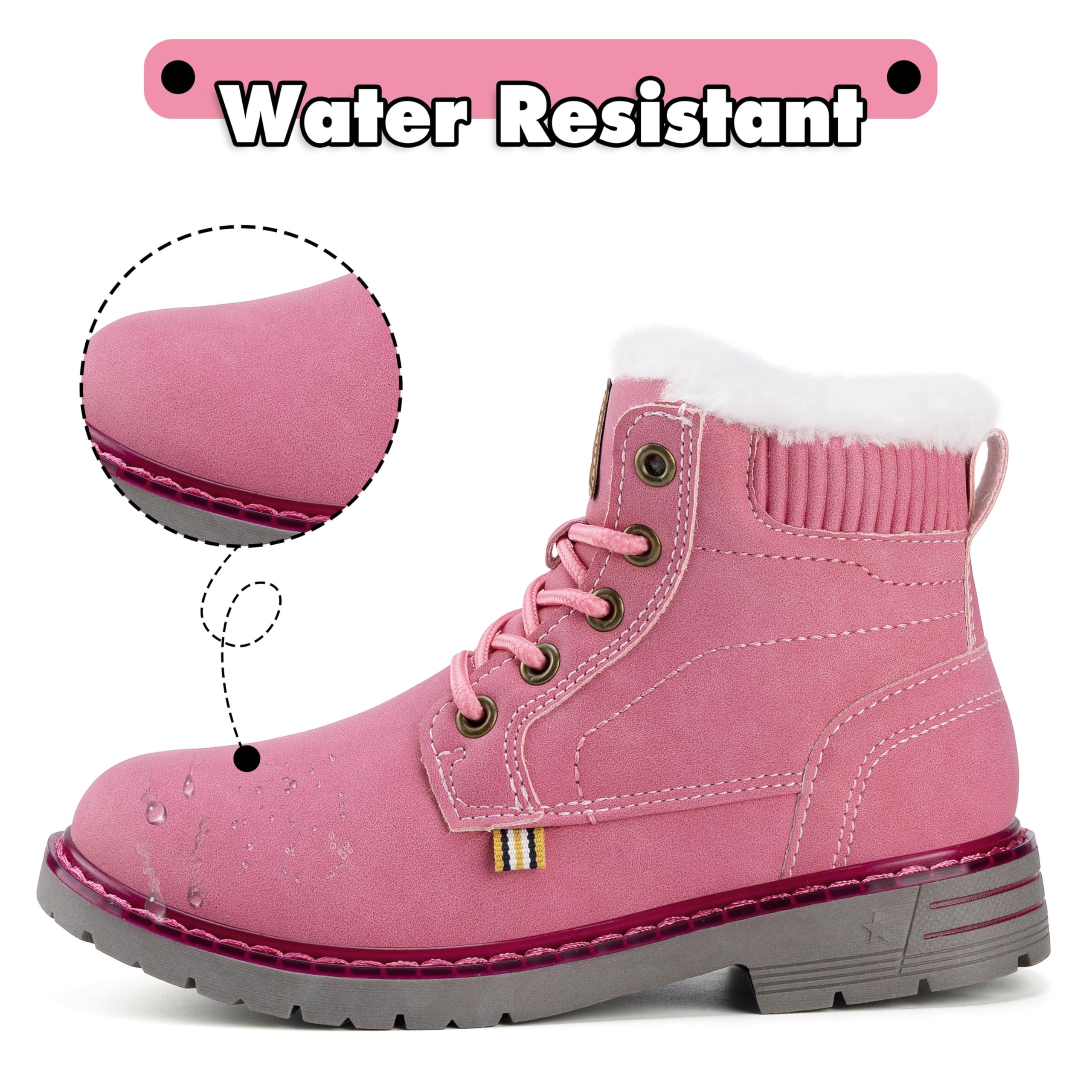 Mishansha Bambino Stivali da Neve Ragazzo Ragazza Inverno Antiscivolo Caldo Scarpe Unisex, GR.24-36