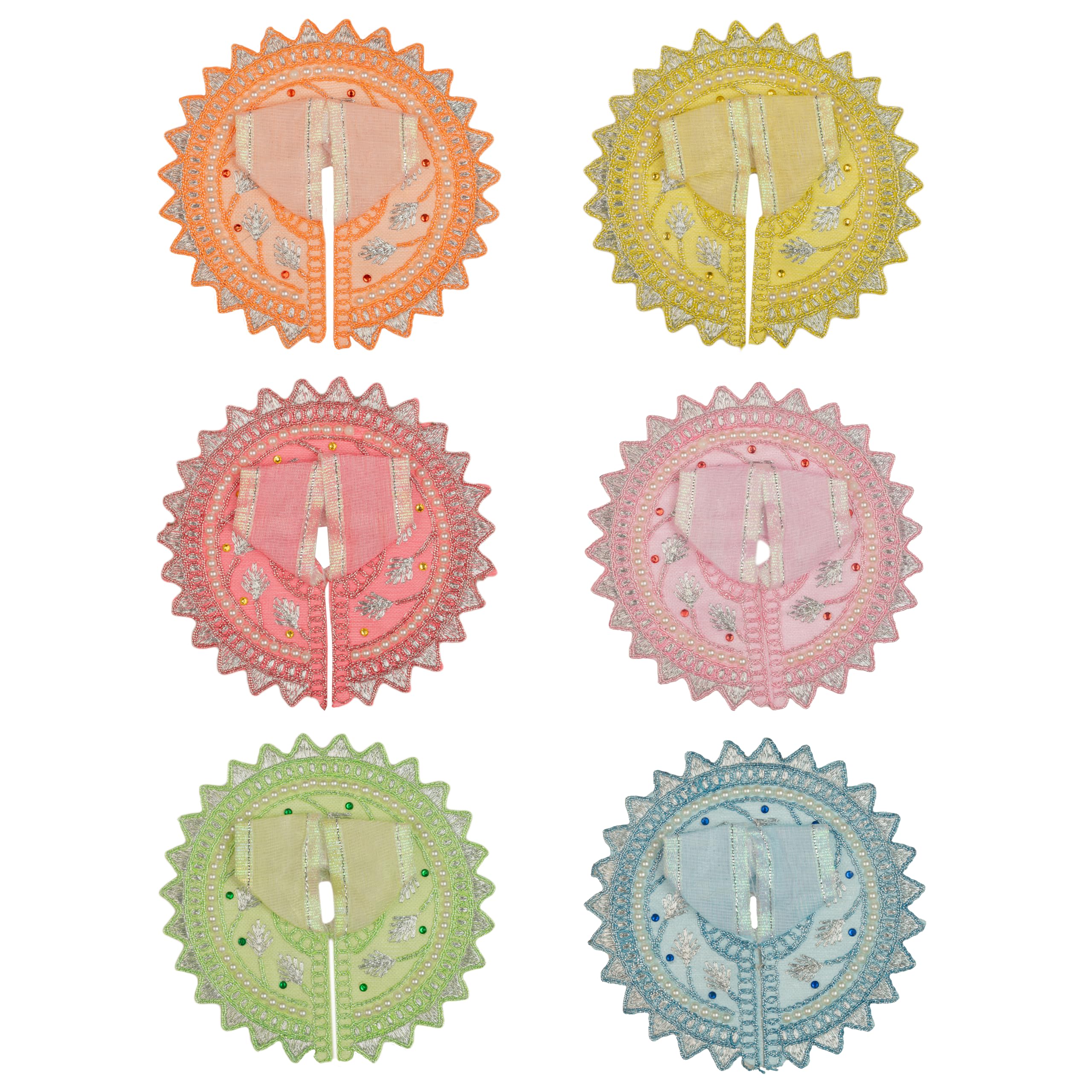 Ladoo Gopal Dress | Set of 2 Laddu Gopal Poshak Assorted Color (Size 2) | Kanha Ji Dress