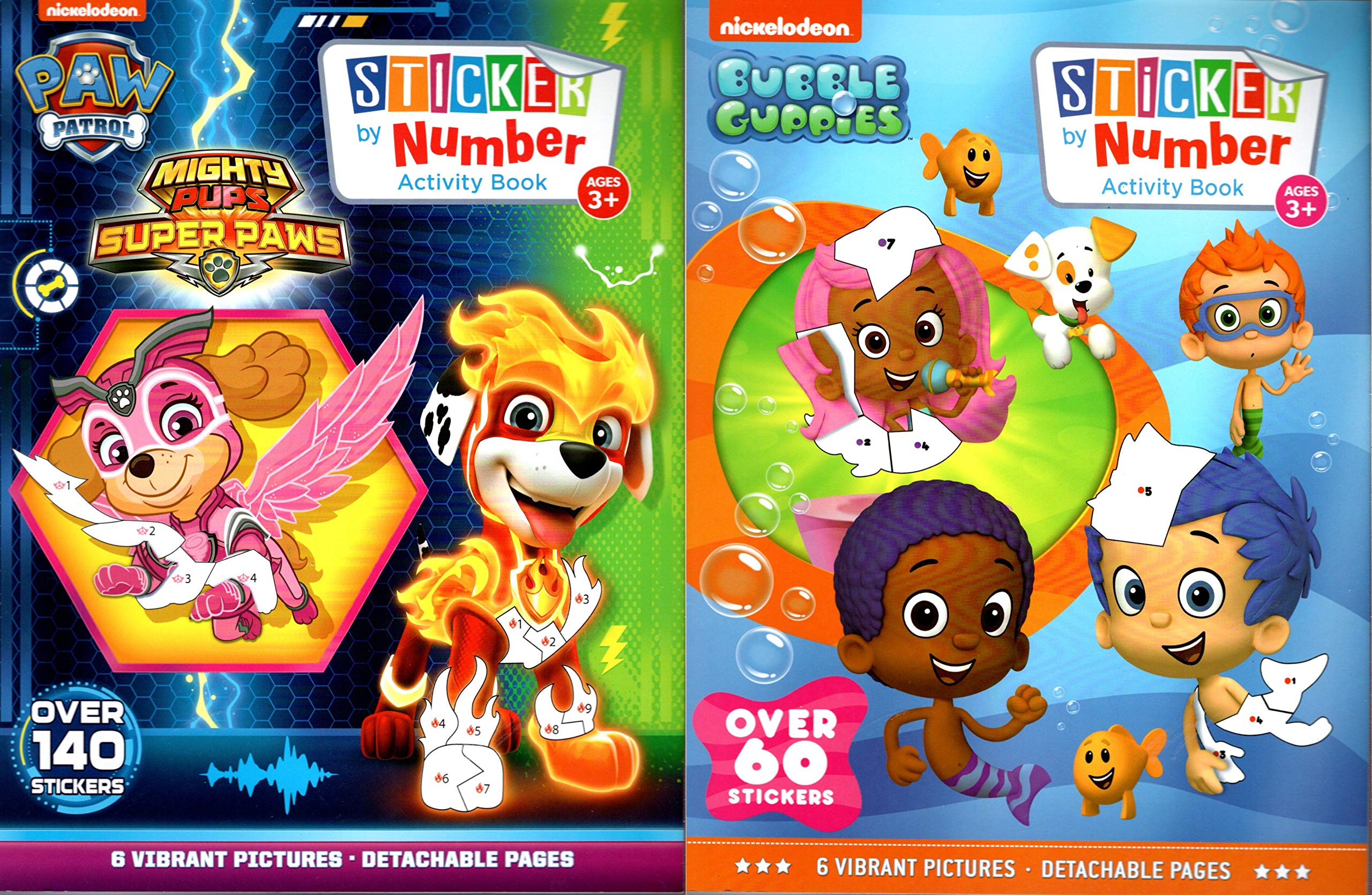Buy Nickelodeon Bubble Guppies and Paw Patrol Sticker by Number