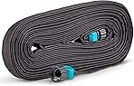 Gilmour 25' Black Flat Weeper Soaker Hose for Garden Beds, Drip Irrigation Outdoor Hose, Flexible Garden Hose for Vegetable Gardens, Flower Beds, Lawns, and Orchards