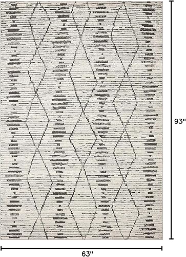 Miniatura 2 de Loloi II Kamala Collection KAM-02 - Alfombra decorativa color carbónpaloma de 2 pies 3 pulgadas x 3 pies 10 pulgadas