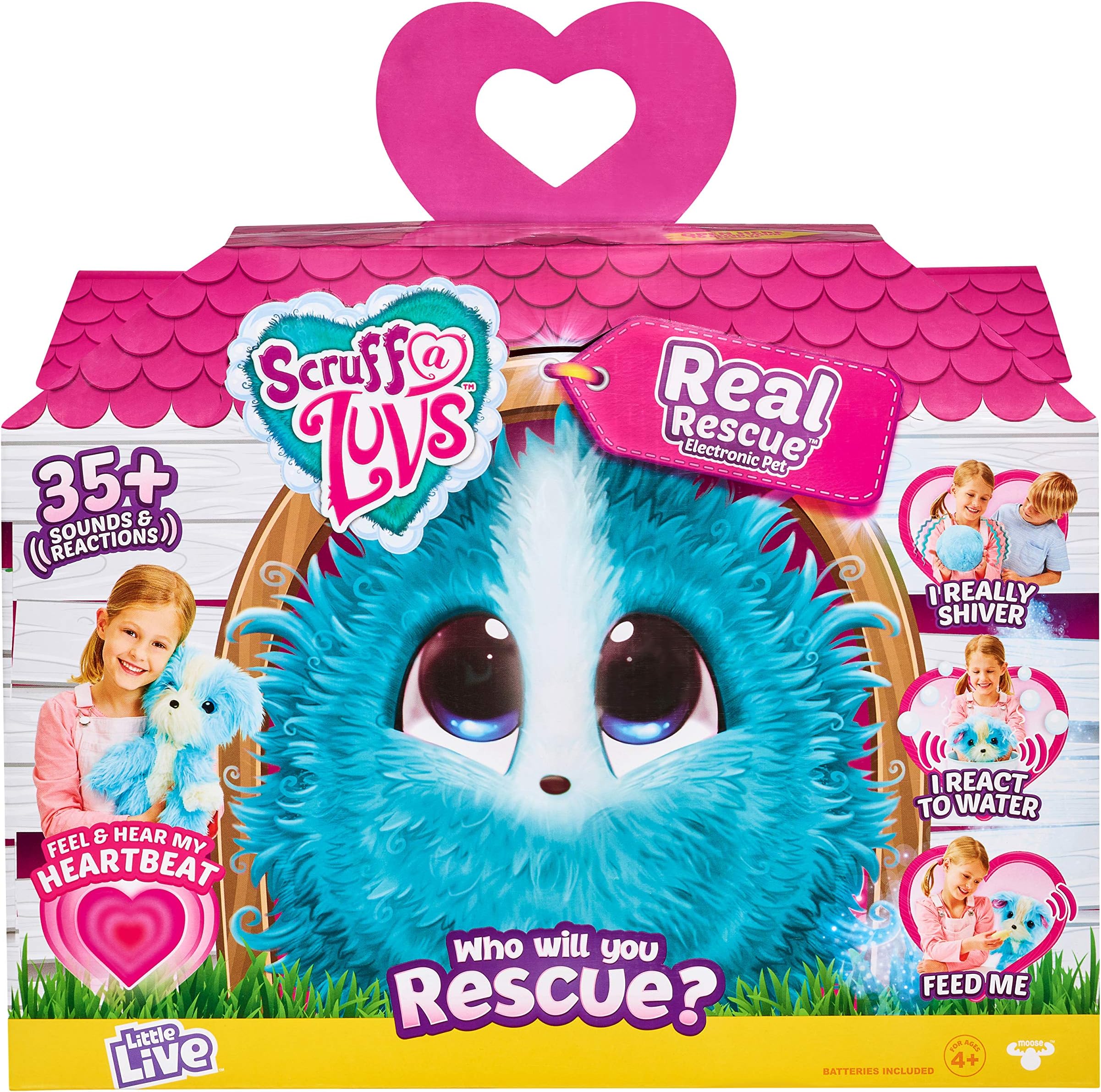 Scruff-a-Luvs Real Rescue - Pet Soft Toy - Interactive Feature Plush