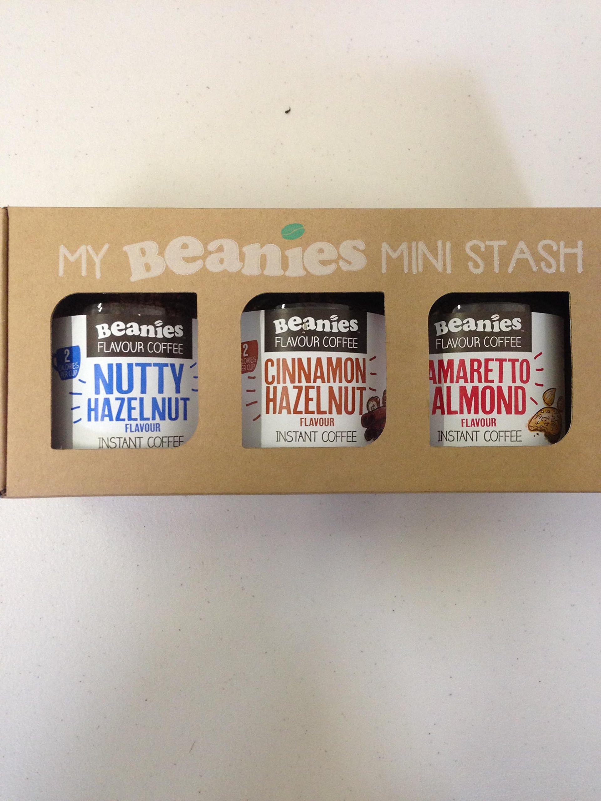 Beanies Nutty Gift Set ( Nutty Hazelnut, Cinnamon Hazelnut, Amaretto Almond) 3 x 50g Jar