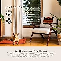 Vista 3 de Jax & Bones Acogedora cama para perro, almohadilla plana extragrande lavable que se adapta a jaulas y perreras estándar, tapete gris 42 x 18