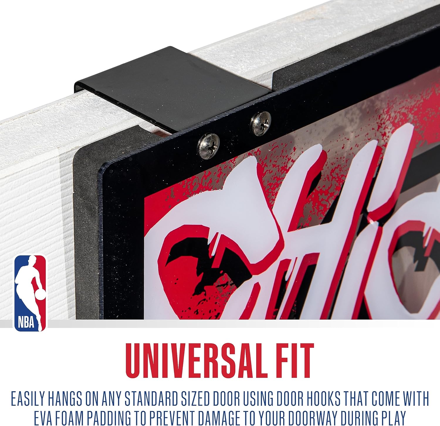 Franklin Sports NBA Team Over the Door Basketball Hoops - Kids Indoor Mini Basketball Hoop + Ball Set - NBA Fan Mini Hoops