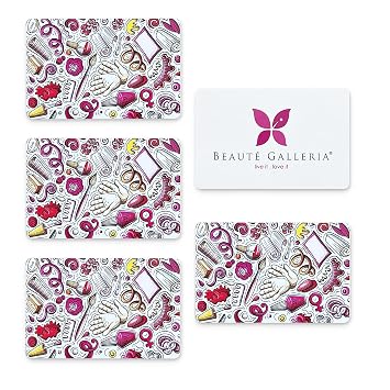 Beaute Galleria 5 Pack Nail Art Stamping Scraper Card Set Reusable Nail Stamping Tool for DIY Design Nail Artist Manicure Stamping Decor